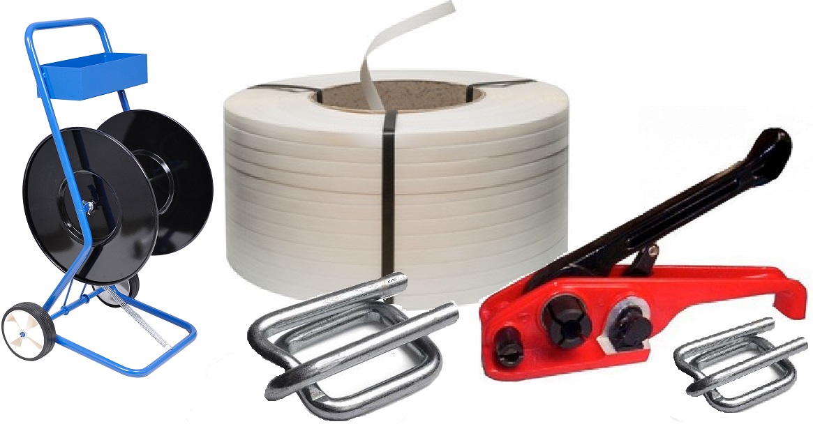 páskovačka TAPE 19 CLIPS TENSIONER TROLLEY sada