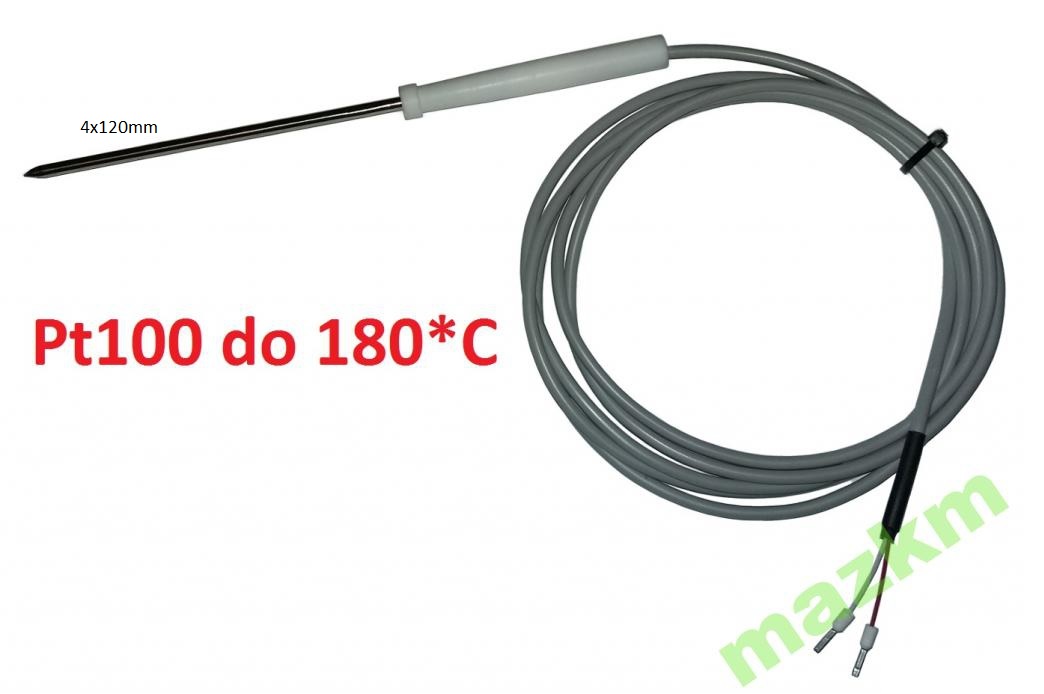Senzor Pt100 pre fajčiarov, napájaný na teplotu až 180 ° C