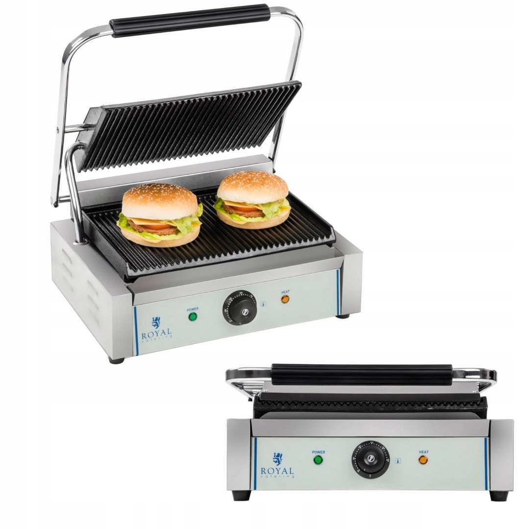 j8k Obojstranný kontaktný gril PANINI drážkovaný