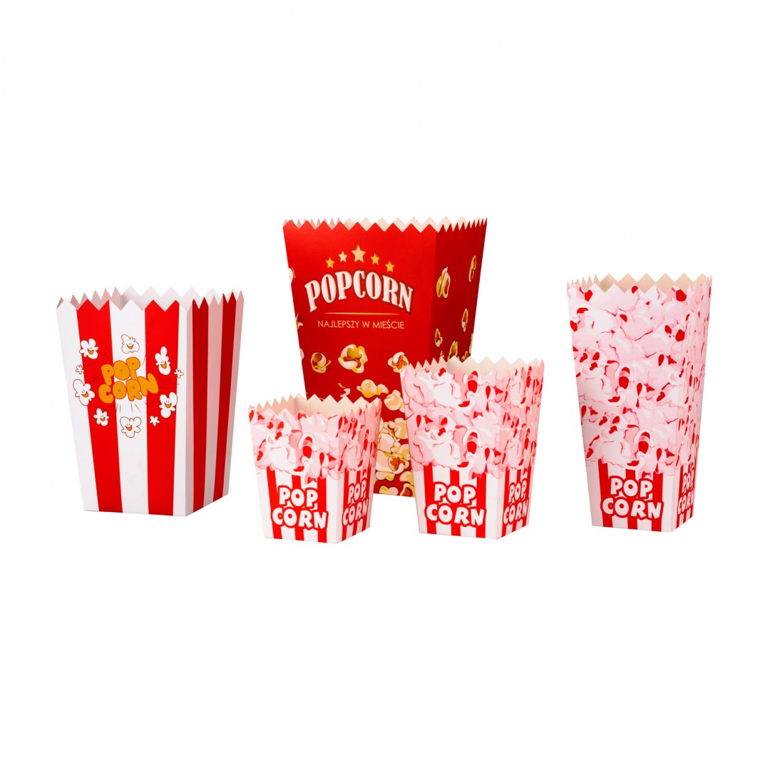 m8n Kartónová krabica pre PopCorn 7x22x10,5cm VEĽKÁ