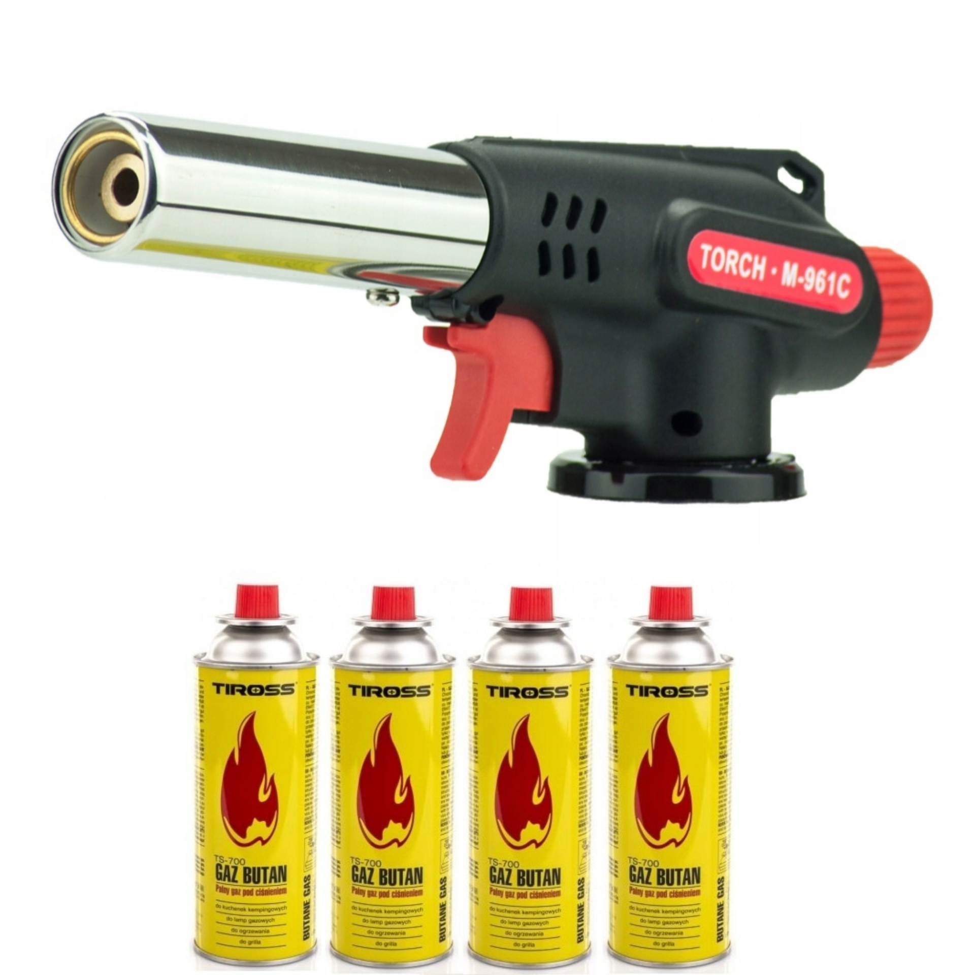 Plynový horák na kartuše m-961c + 4 kartuše