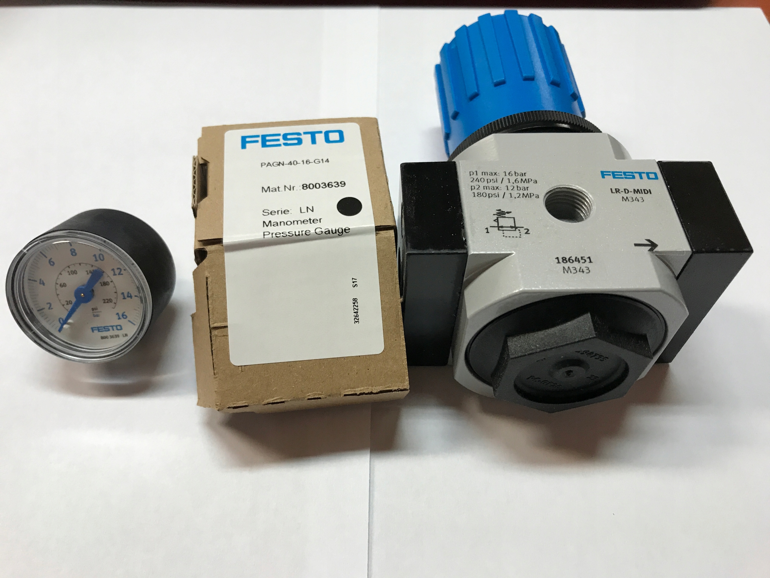regulátor tlaku festo 186451 LR-1/4-D-MIDI