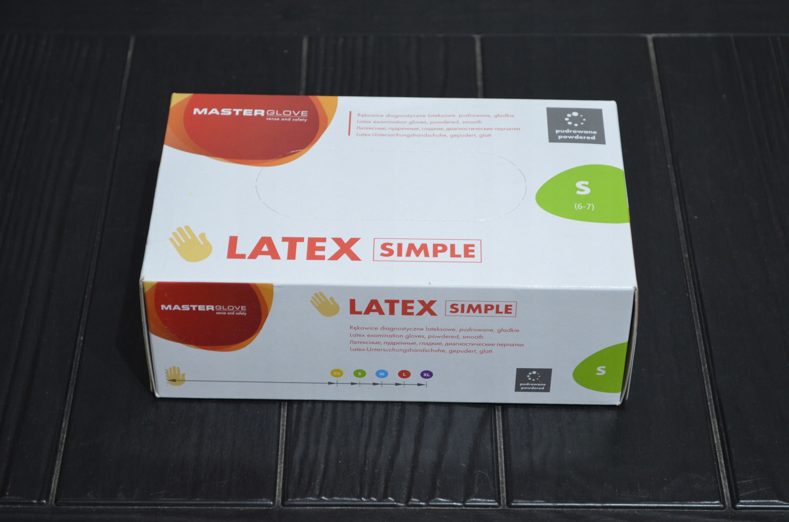 latexové práškové kozmetické rukavice --- S - 100ks