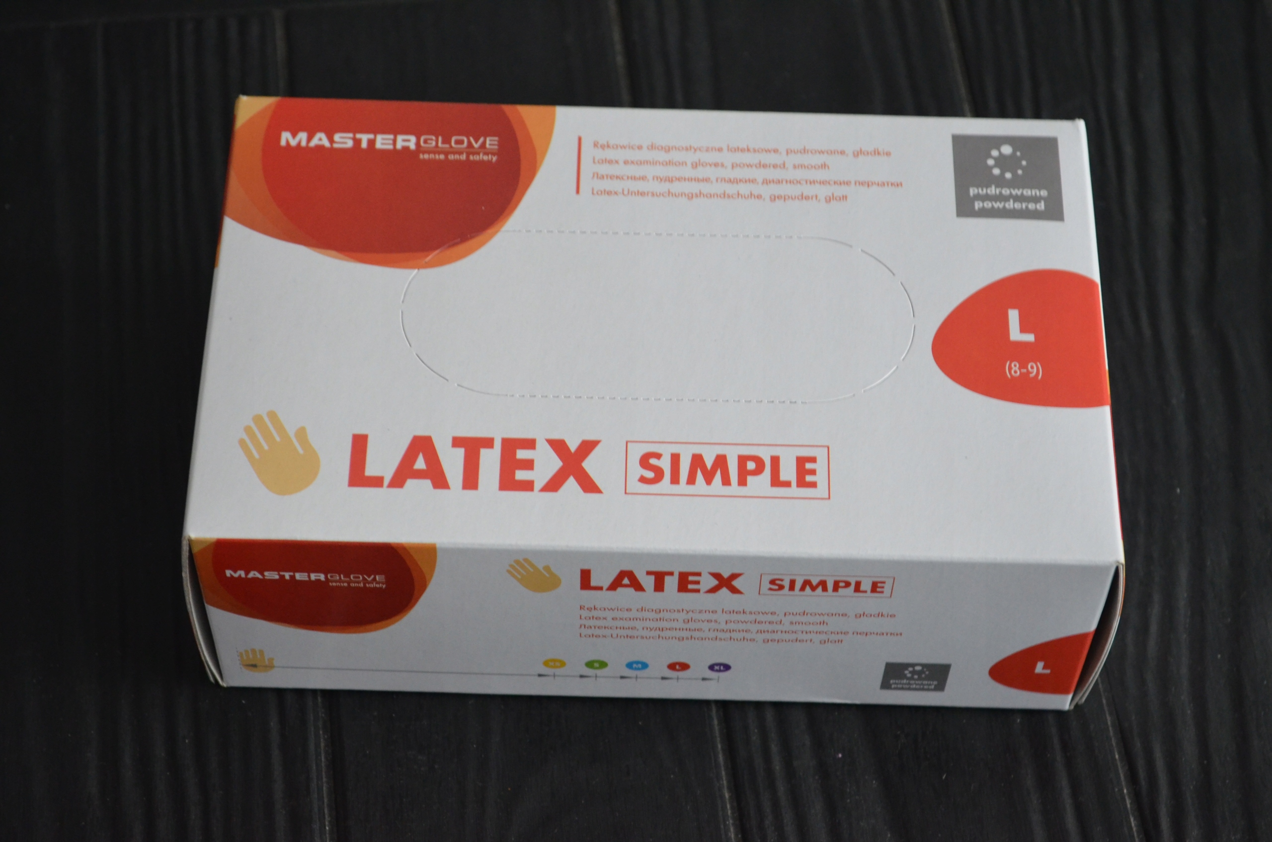 latexové práškové kozmetické rukavice - L 100 KS