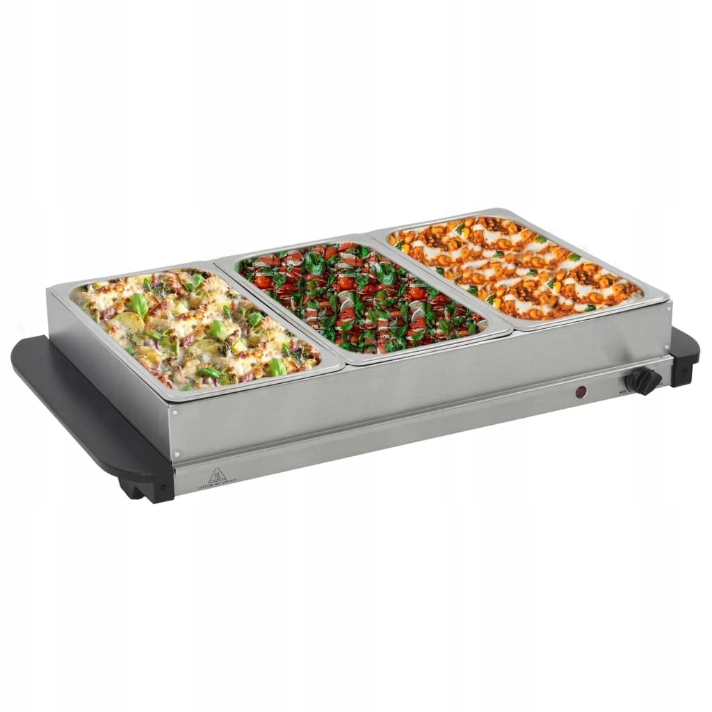 stradeXL nerezová oceľ Bain-marie 300 W 3 x 2
