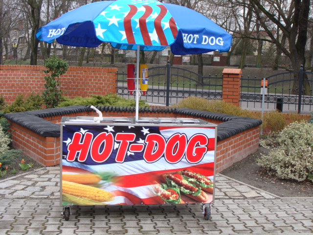 stojan na vozík hot dog varené kukuričné lupienky