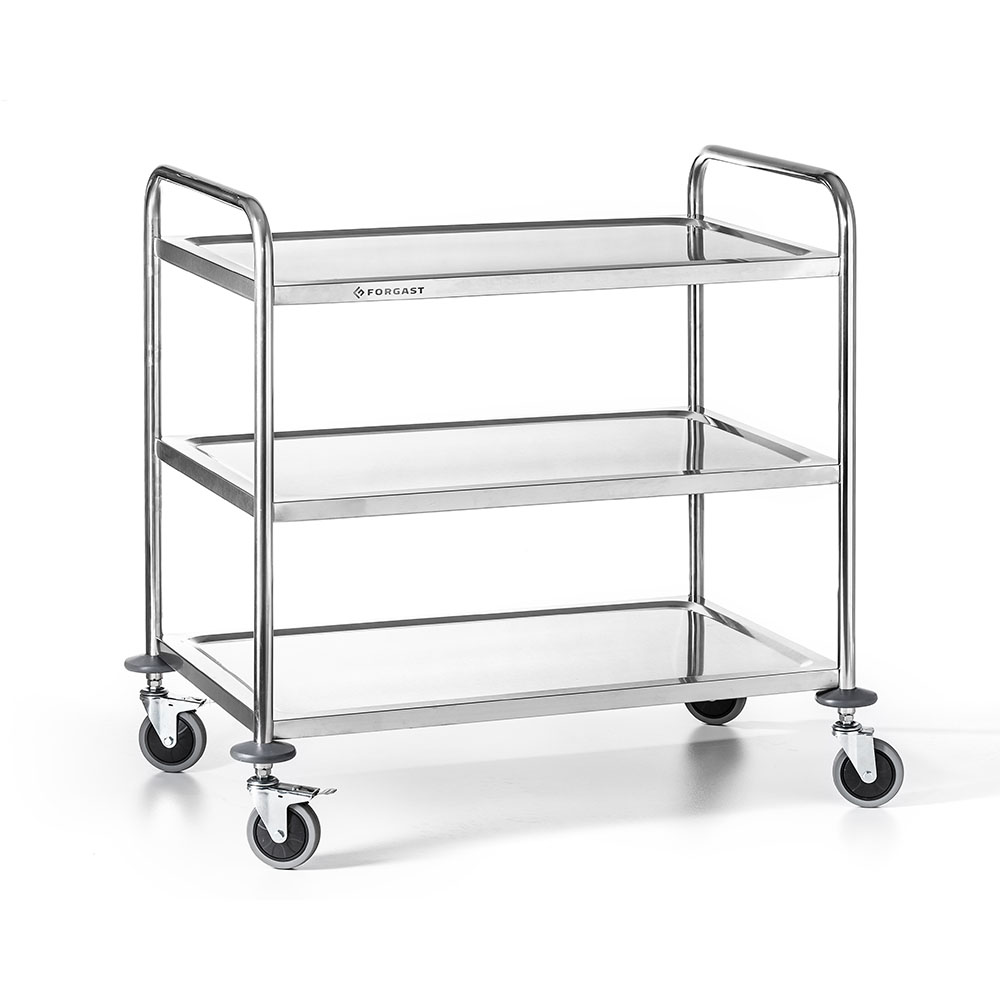 Nerezový 3-policový čašnícky vozík Forgast FG01003